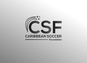 Soccer Logo, vector illustration with CSF club logo