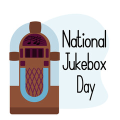 National Jukebox Day, Idea for poster, banner, flyer or postcard