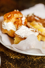 italian desserts in the cafe