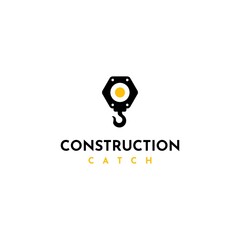 Crane Hook Logo Template Design Vector, Emblem, Concept Design, Creative Symbol, Icon