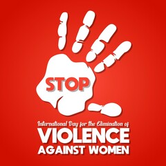 International Day for the Elimination of Violence against Women theme template. Vector illustration. Suitable for Poster, Banners, campaign and greeting card. 