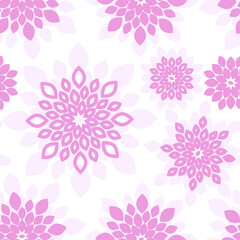 Fototapeta na wymiar Pink Floral Repeat Pattern Background