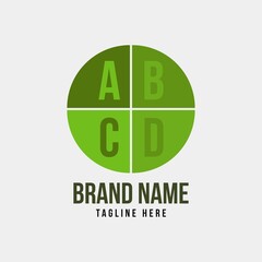 ABCD logotype vector symbol design.  Educational logo design. Seamless iconic brand logo design 