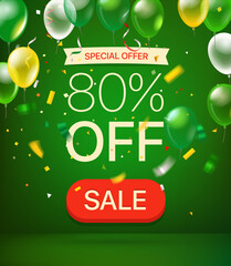 Special Offer80 Percent Off Sale Banner