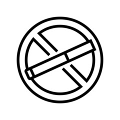 tobacco cigarettes addiction line icon vector. tobacco cigarettes addiction sign. isolated contour symbol black illustration