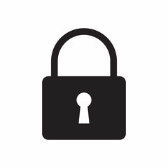 Padlock icon, safety icon illustration