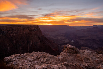 Yellow Streaks of Clouds over the South Rim