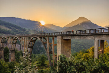 The Tara Bridge is a concrete arch bridge over the Tara River in northern Montenegro.