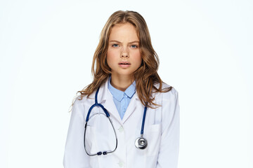 Fototapeta premium female doctor medicine hospital treatment stethoscope professional