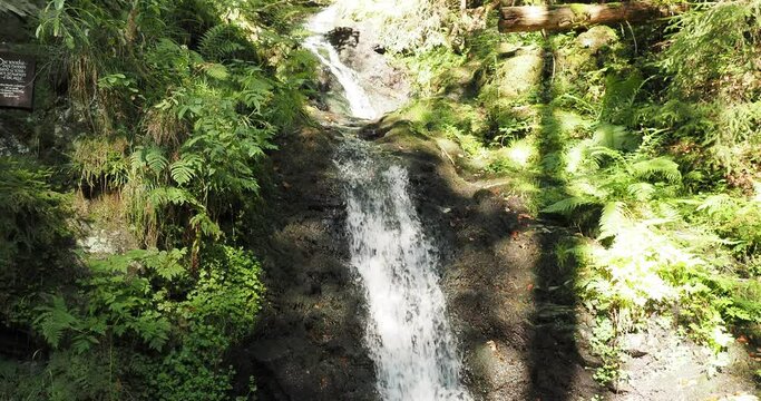 Sehensw&uuml;rdigkeiten in S&uuml;dschwarzwald. Der Todtmooser Wasserfall. Obere Teil, n&ouml;rdlich des Zentrums von Todtmoos im Hotzenwald im S&uuml;dschwarzwald