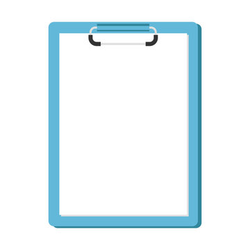blue clipboard and paper document