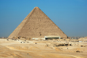 The Great Pyramid of Giza (also known as the Pyramid of Khufu or the Pyramid of Cheops)