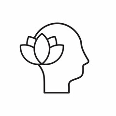 Mental health line icon