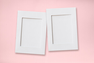 photo frame mockup, pink background