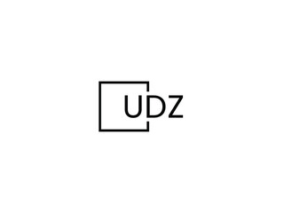 UDZ letter initial logo design vector illustration