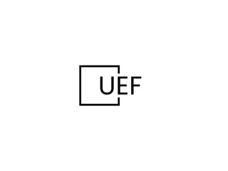 UEF letter initial logo design vector illustration