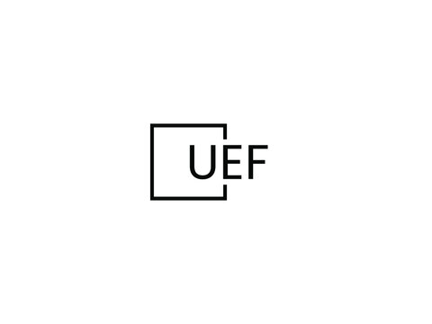 UEF letter initial logo design vector illustration