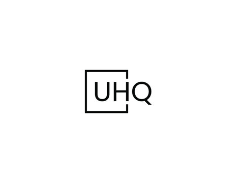 UHQ letter initial logo design vector illustration