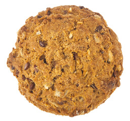 Oatmeal cookies isolated on white background.