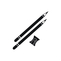 Pencil sharpener icon isolated on clean background.