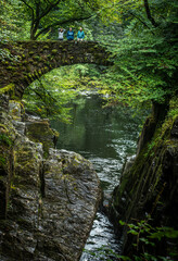 rocky bridge over mountain creek