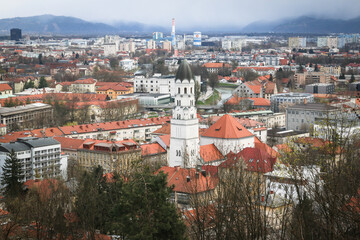 View from the city of Ljubljana, Slovenia