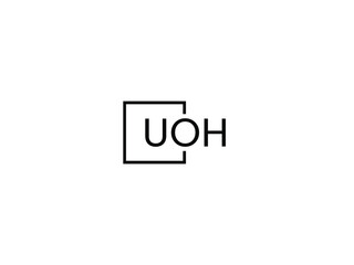 UOH letter initial logo design vector illustration