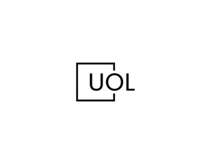 Obraz premium UOL letter initial logo design vector illustration