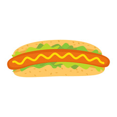 hot dog with vegetable