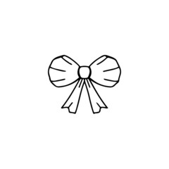 Naklejka premium Beautiful ribbon element for decorative design. Simple vector illustration. 