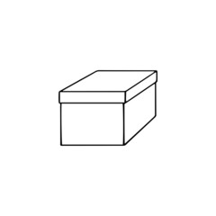Simple box element for decorative design. Vector illustration