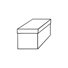 Simple box element for decorative design. Vector illustration