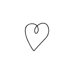 Simple heart element for decorative design. 