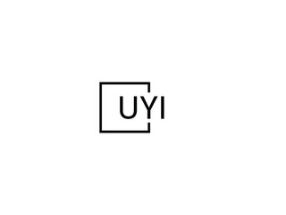 UYI letter initial logo design vector illustration