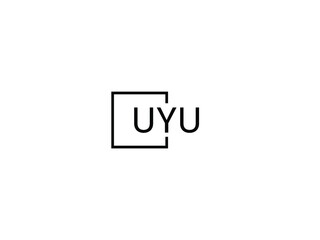 UYU letter initial logo design vector illustration