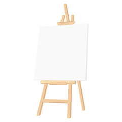 easel paint stand and canvas - obrazy, fototapety, plakaty