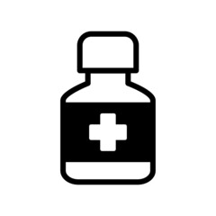 Medicine Pill bottle icon vector.
