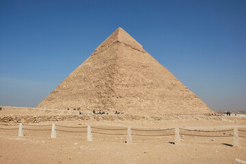 Pyramid of Khafre (also read as Khafra, Khefren) or of Chephren is the second-tallest and second-largest of the Ancient Egyptian Pyramids of Giza