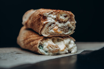 shawarma cheese pita fast food