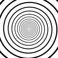 Fototapeta premium Black and white hypnotic optical Illusion spiral background