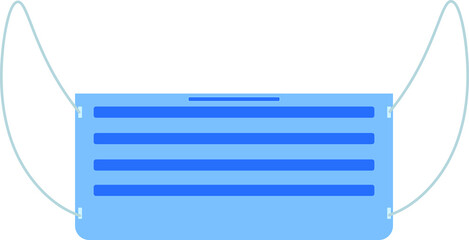 face mask and virus protection on a white background