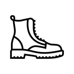 boot foot clothes line icon vector. boot foot clothes sign. isolated contour symbol black illustration