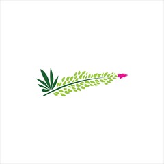 flower logo vector template leaf