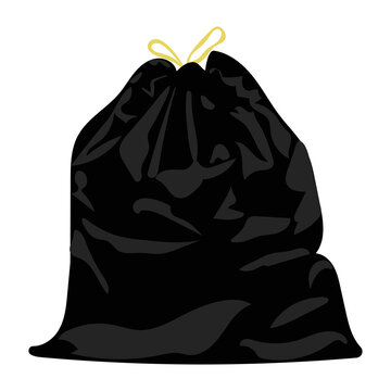 black garbage bag