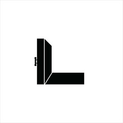 initials l logo vector template door