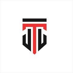 initials t l logo vector template shield