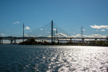 Central part of the new Champlain Bridge in Montreal