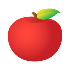 gradient color fruit red apple