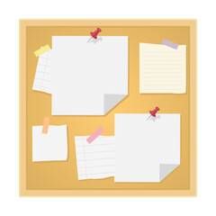 bulletin board and memo note paper