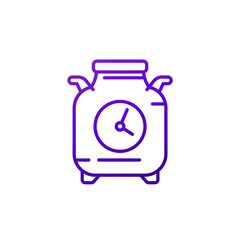 cryobank, time in storage tank, cryo bank line icon